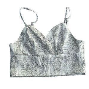 Brooklyn Karma Snakeskin Bralette Strappy Camisole Size S